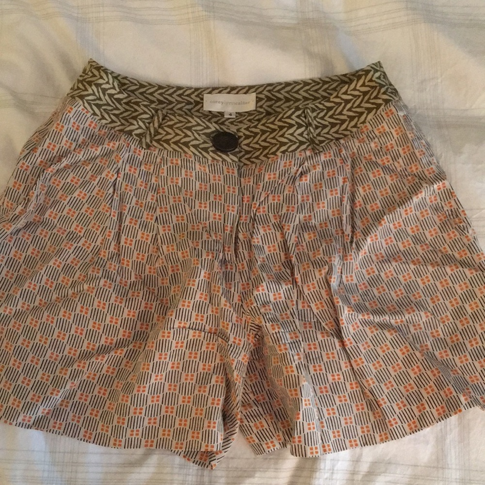 Anthropologie silk/cotton High Waisted Shorts